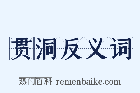 贯洞反义词是什么意思的图片